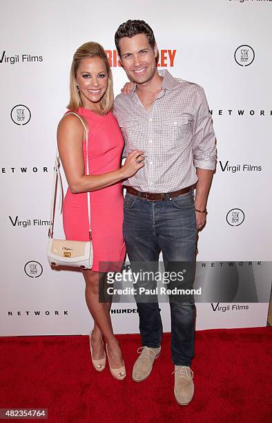 Actors Amy Paffrath and Drew Seeley attend the "I Am Chris Farley" Los Angeles Premiere at Linwood Dunn Theater at the Pickford Center for Motion...