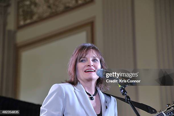 Christine Albert performs during an issue briefing to kick off the Grammy's on the hill lobbying day at Cannon House Office Building on April 3, 2014...