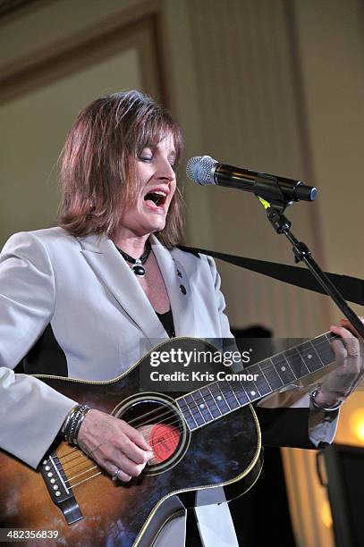 Christine Albert performs during an issue briefing to kick off the Grammy's on the hill lobbying day at Cannon House Office Building on April 3, 2014...