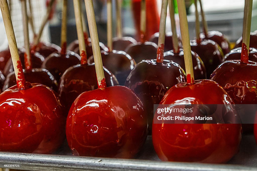 Candied apples at the fair