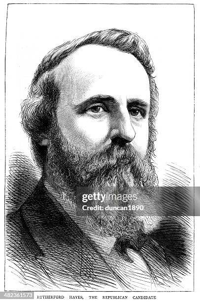 rutherford b hayes - rutherford b hayes stock illustrations