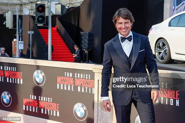 Tom Cruise attends the world premiere for the film 'Mission Impossible - Rogue Nation' at Staatsoper on July 23, 2015 in Vienna, Austria.