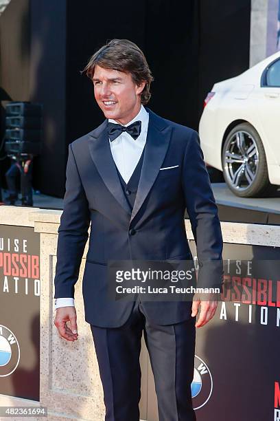 Tom Cruise attends the world premiere for the film 'Mission Impossible - Rogue Nation' at Staatsoper on July 23, 2015 in Vienna, Austria.