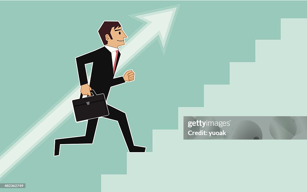 Up the stairs
