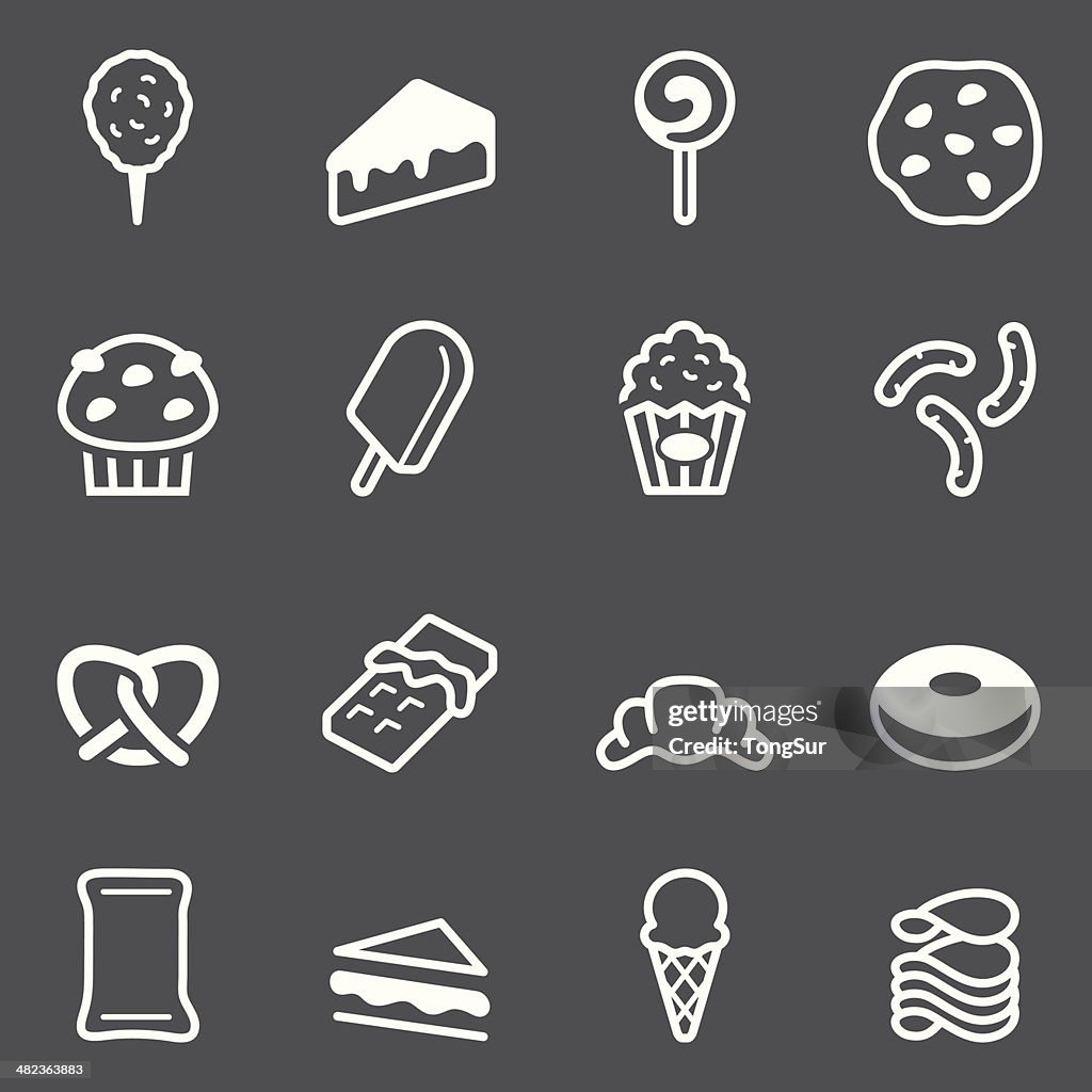 Junk Food Icons - White Series