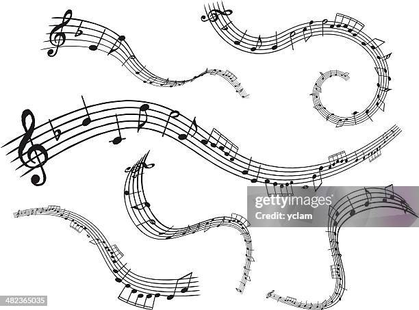 stockillustraties, clipart, cartoons en iconen met musical note - muziek