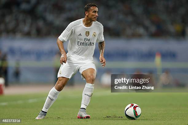 Danilo of Real Madrid in action during the International Champions Cup match between Real Madrid and AC Milan at Shanghai Stadium on July 30, 2015 in...