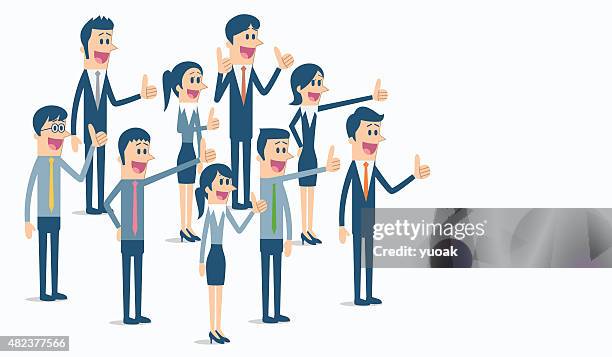 people with thumbs up - cheering hands stock illustrations