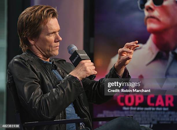 Kevin Bacon attends AOL BUILD Speaker Series Presents: "Cop Car" at AOL Studios In New York on July 30, 2015 in New York City.