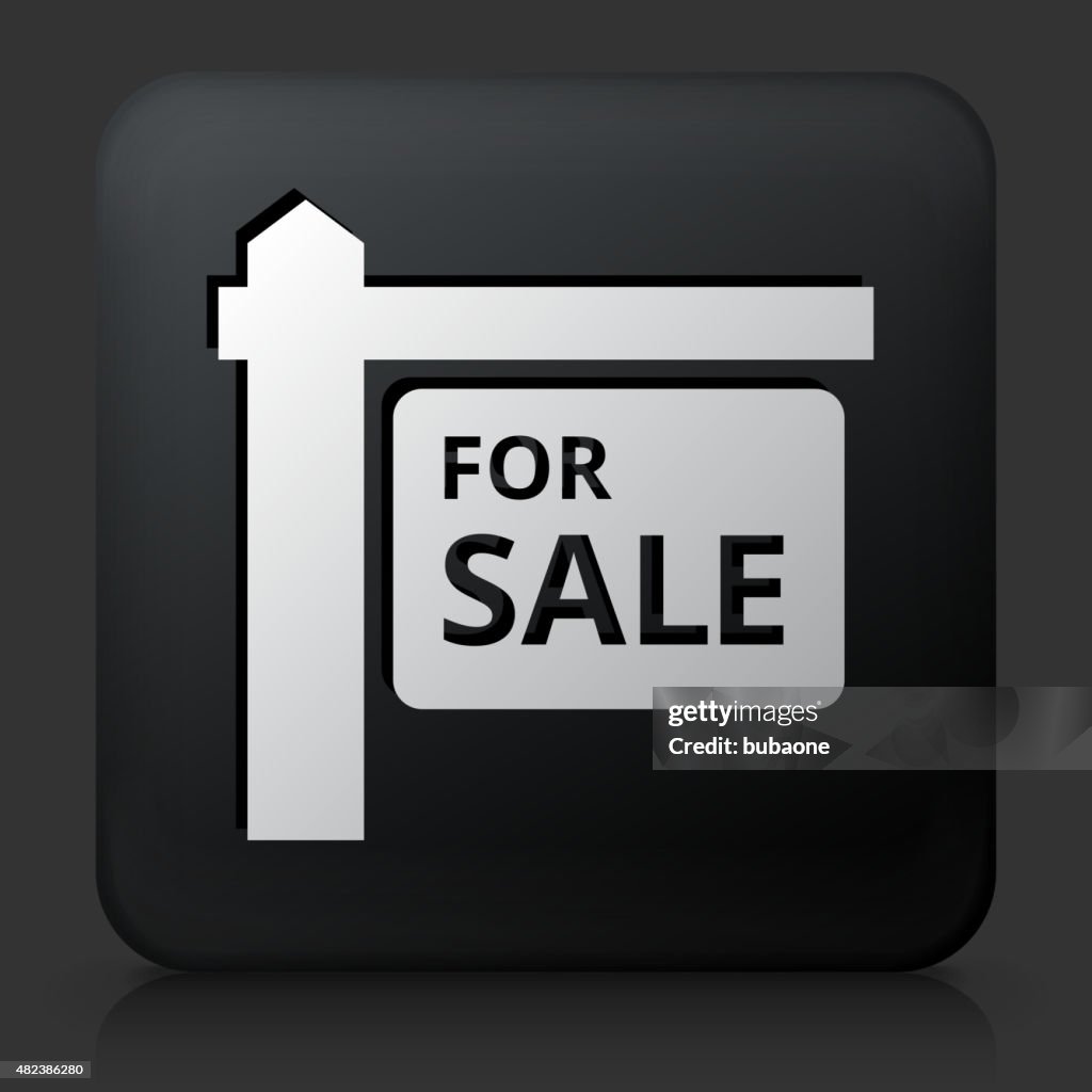 Button With Sign Black Square Button With For Sale Sign High-Res Vector Graphic - Getty ...