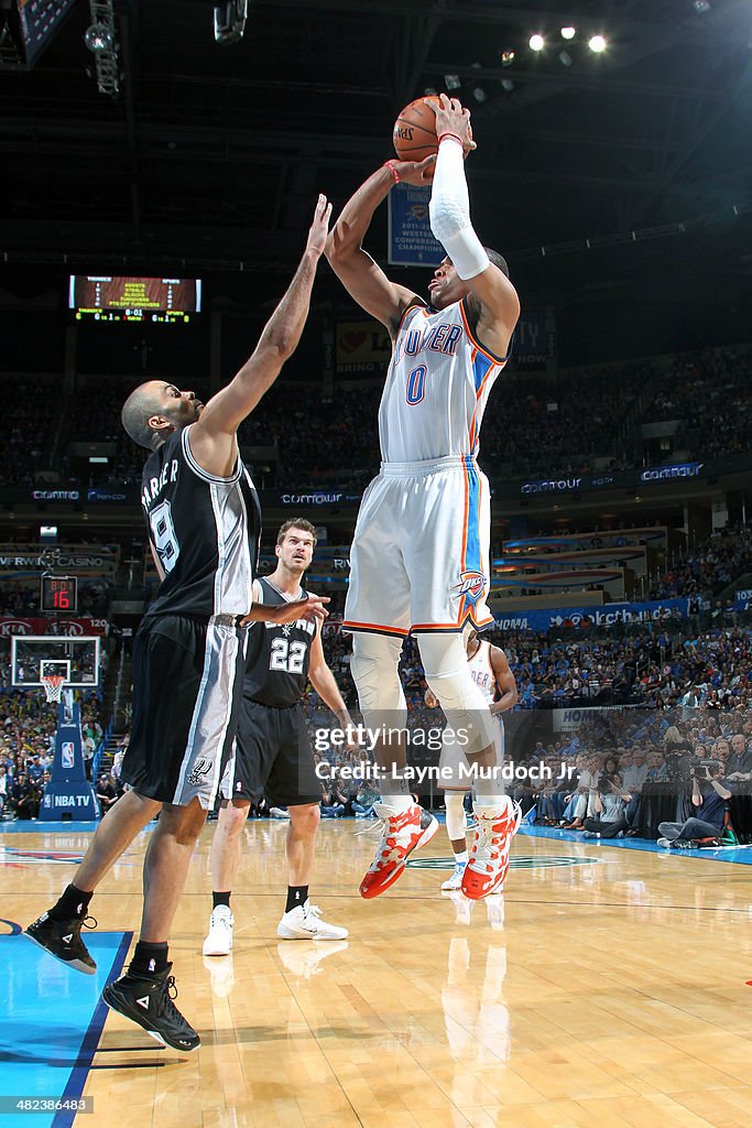 San Antonio Spurs v Oklahoma City Thunder