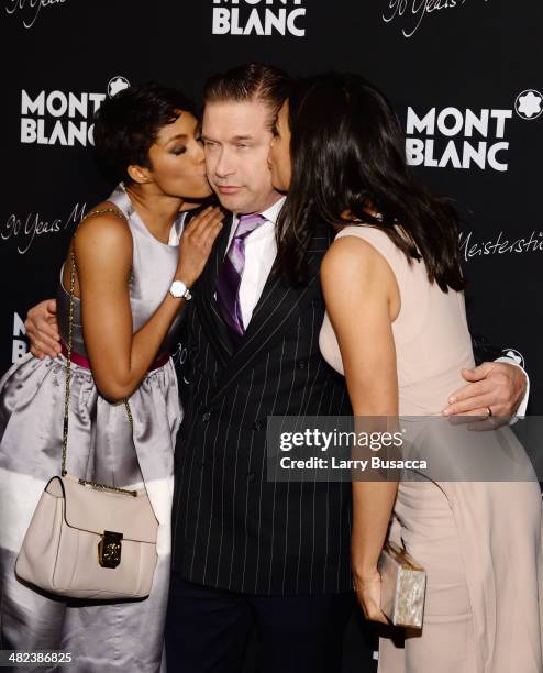 Alicia Quarles, Stephen Baldwin, and Rosario Dawson attend Montblanc Celebrates 90 Years of the Iconic Meisterstuck on April 3, 2014 at Guastavino's...