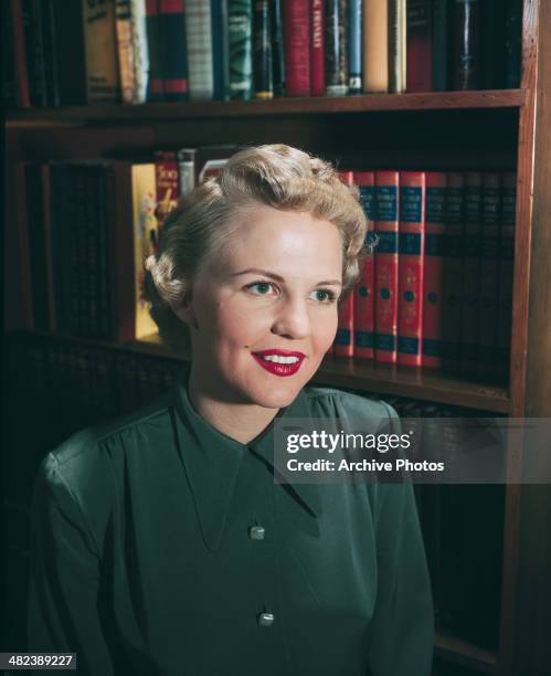 American jazz and pop singer Peggy Lee , circa 1950.