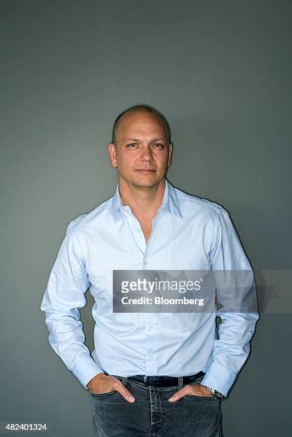 Tony Fadell, founder and chief executive officer of Nest Labs Inc., stands for a photograph after a Bloomberg Studio 1.0 interview in San Francisco,...