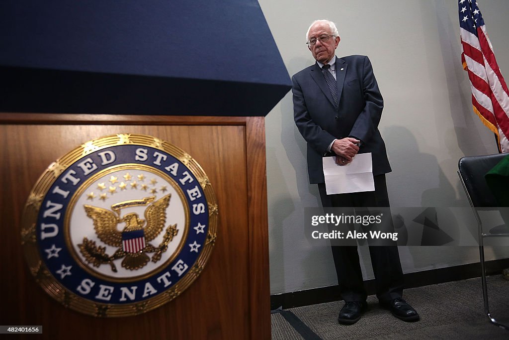 Democratic Presidential Candidate Sen. Bernie Sanders Hosts Economic Forum On Capitol Hill