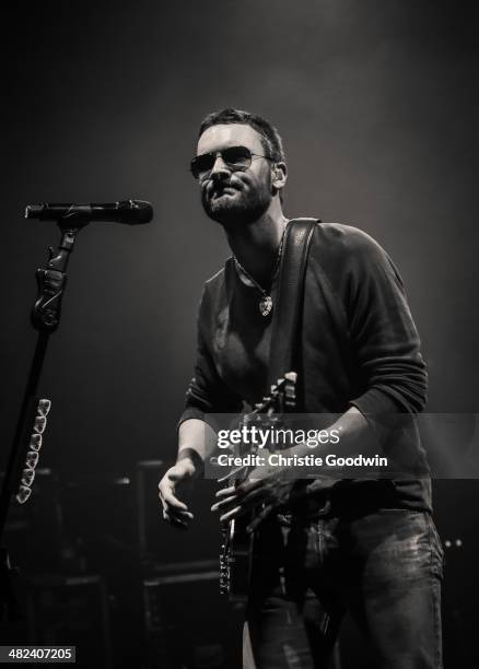Eric Church performs on stage at Shepherd's Bush Empire on March 2, 2014 in London, United Kingdom.