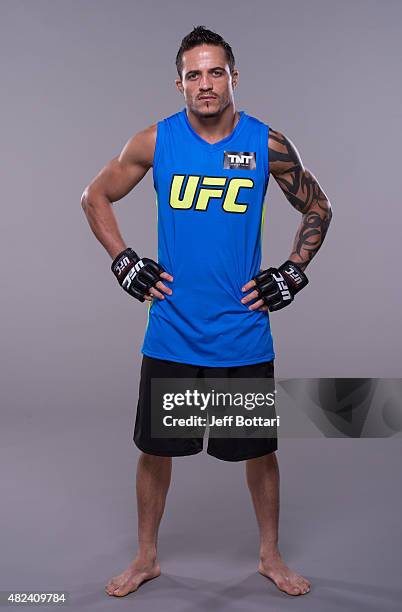 Reginaldo Viera poses for a portrait during media day for season four of The Ultimate Fighter Brazil on February 4, 2015 in Las Vegas, Nevada.