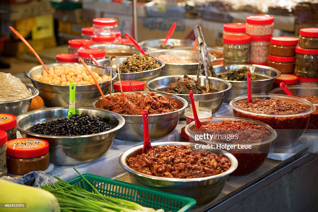 Chutneys for sale at Dongmun Traditional Market