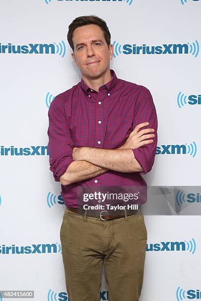 Ed Helms visits the SiriusXM Studios on July 30, 2015 in New York City.