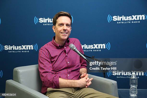Ed Helms visits the SiriusXM Studios on July 30, 2015 in New York City.