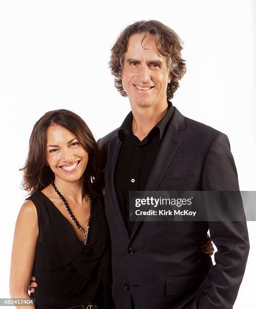 Jay Roach and wife Susanna Hoffs are photographed for Los Angeles Times on August 29, 2011 in Los Angeles, CA . PUBLISHED IMAGE. CREDIT MUST BE: Kirk...