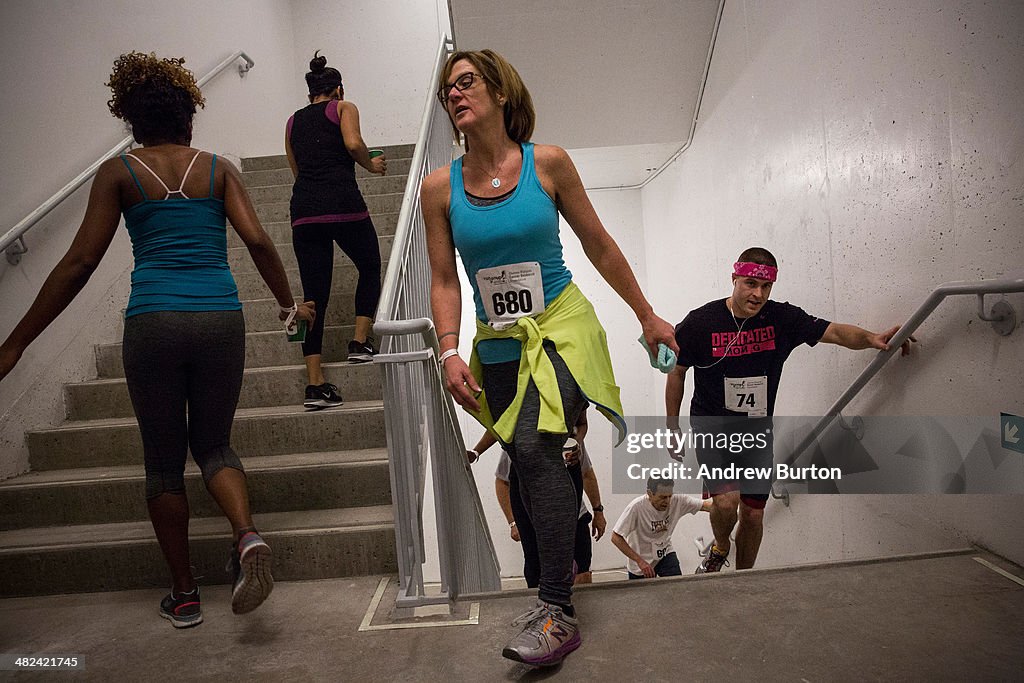 Runners Take Part In Charity Stair Climb To Top Of Four World Trade Center