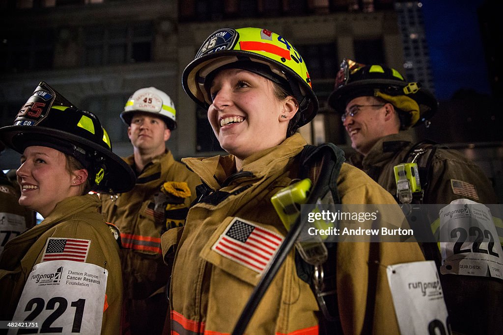 Runners Take Part In Charity Stair Climb To Top Of Four World Trade Center