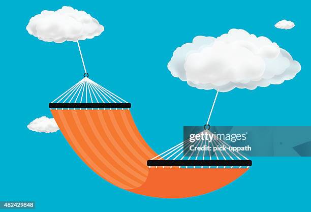 summer time hammock - hammock stock illustrations