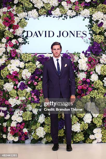 Model showcases a design by Paul Smith during the David Jones and Crown Resorts Autumn Racing Ladies Lunch at David Jones on April 4, 2014 in Sydney,...