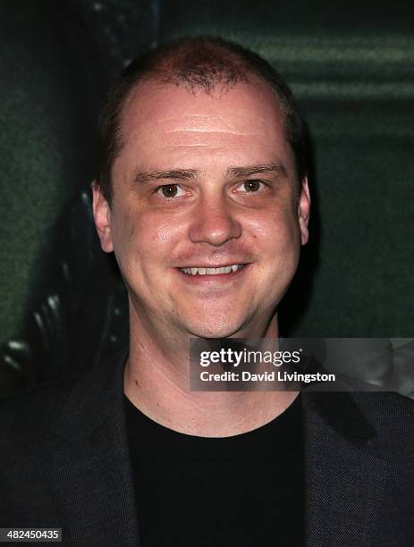 Director Mike Flanagan attends a screening of Relativity Media's "Oculus" at TCL Chinese 6 Theatres on April 3, 2014 in Hollywood, California.