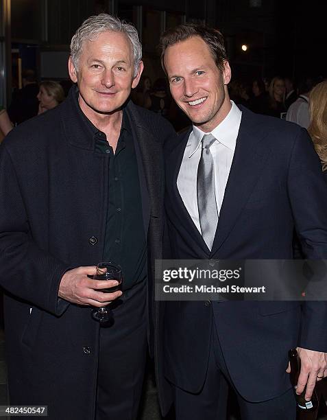 Actors Victor Garber and Patrick Wilson attend "Guys And Dolls" after party at Remi on April 3, 2014 in New York City.