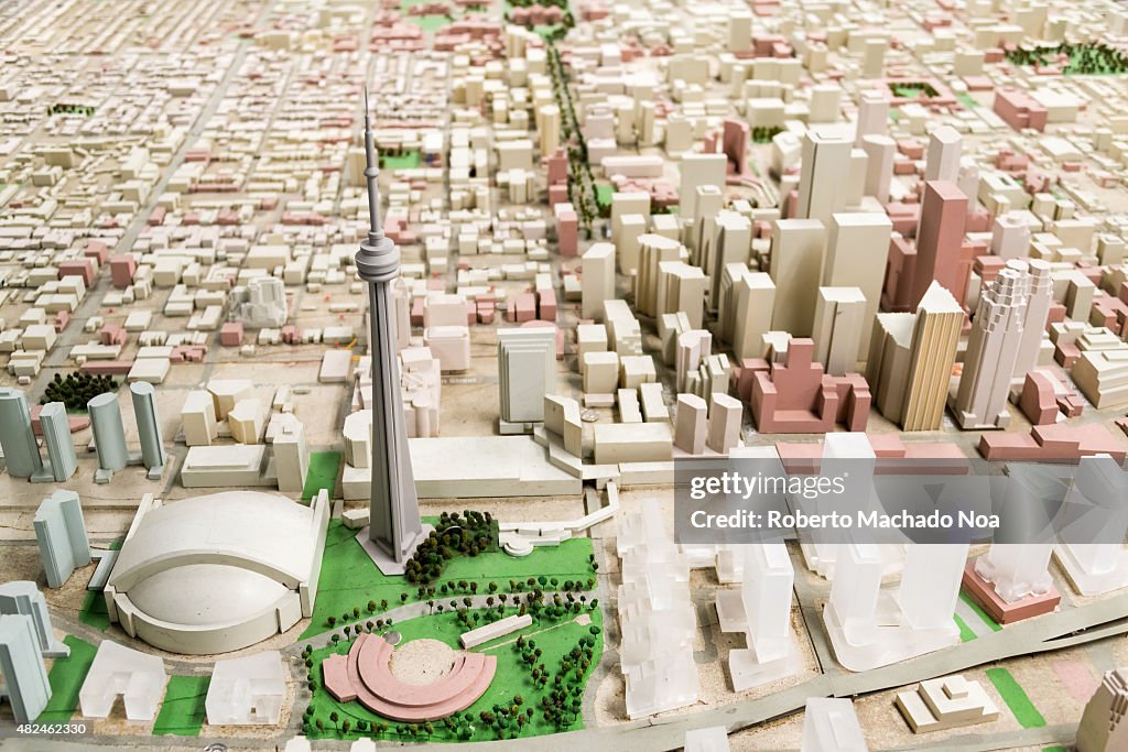 Toronto Paper Model Architectural scale model of city of Toronto. News Photo - Getty Images