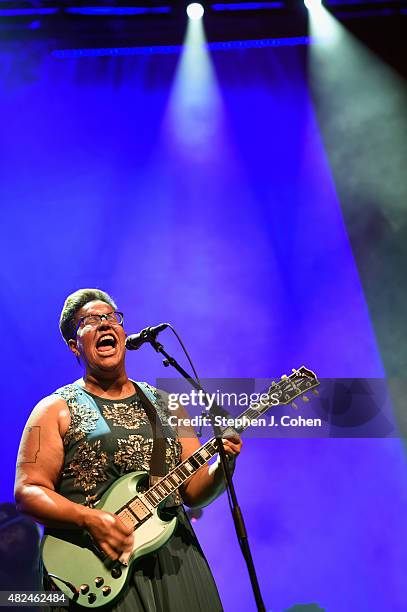 Brittany Howard of Alabama Shakes performs at Iroquois Amphitheater on July 30, 2015 in Louisville, Kentucky.