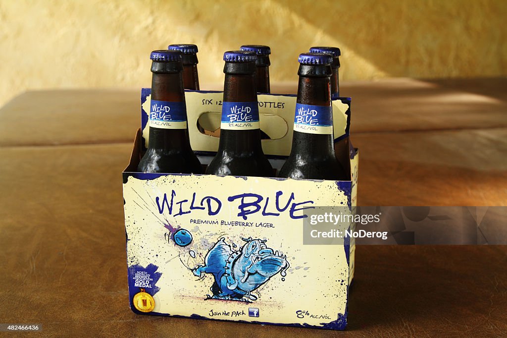 Wildblue Raspberry Label Wild Blue Premium Blueberry Lager High-Res Stock Photo - Getty Images