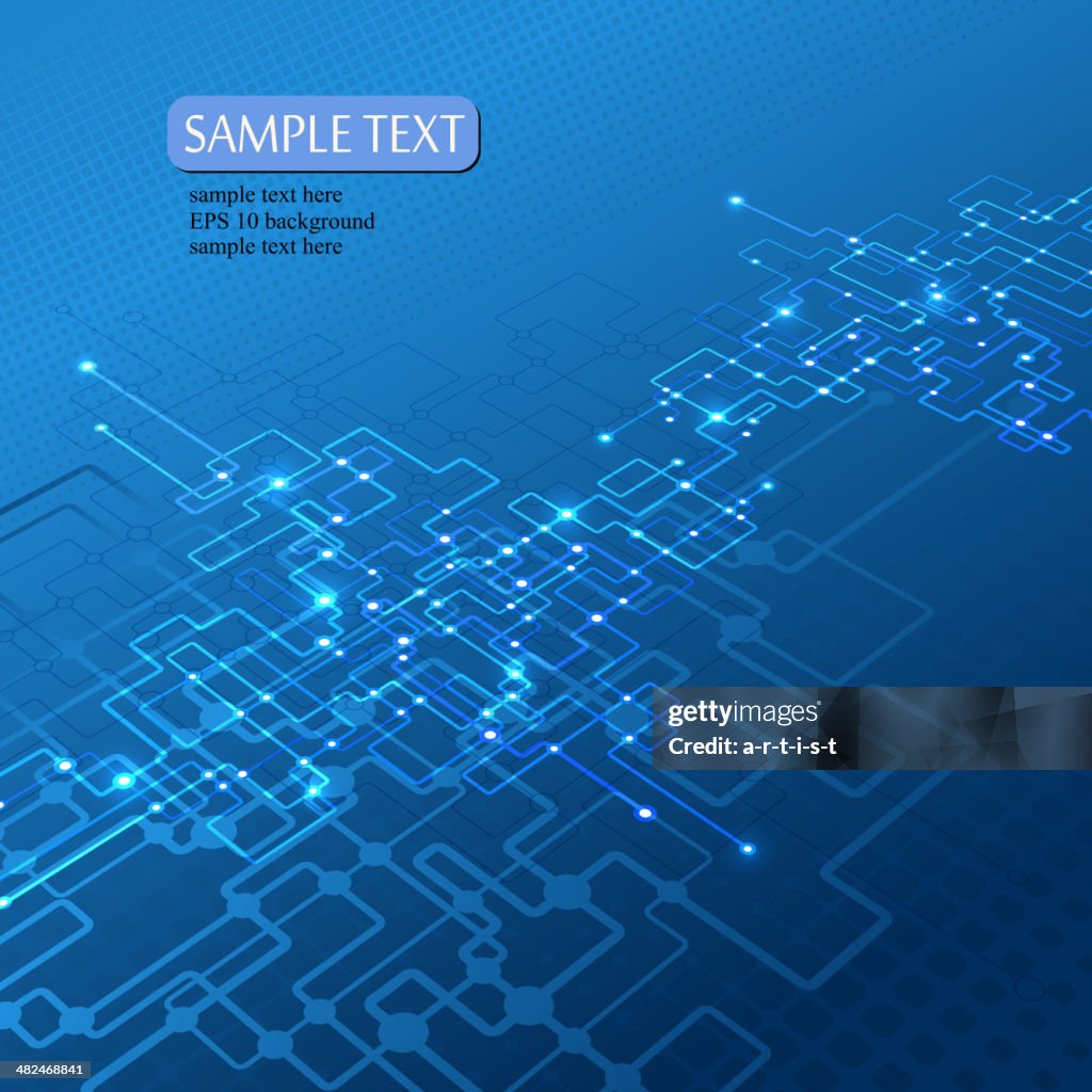Network Rack Blue Background Blue Background With Network Elements High-Res Vector Graphic - Getty ...