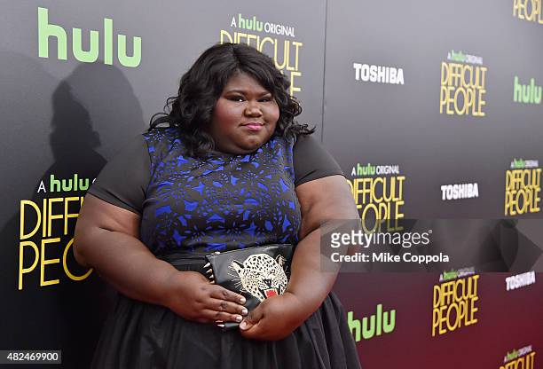 Gabourey Sidibe attends Hulu Original "Difficult People" Premiere on July 30, 2015 in New York City.