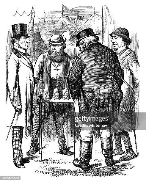 victorian financial trickery - croupier stock illustrations