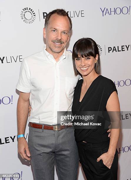 Director Russ Lamoureux and wife actress Constance Zimmer attend Paley Live: An Evening With Lifetime's "UnREAL" on July 30, 2015 in Los Angeles,...