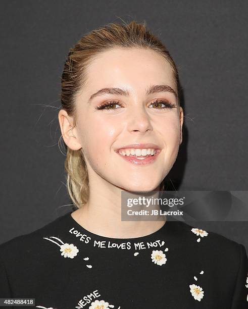 Kiernan Shipka attends the STX Entertainment's "The Gift" Los Angeles premiere at Regal Cinemas L.A. Live on July 30, 2015 in Los Angeles, California.