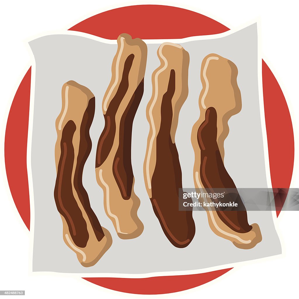 Bacon on a plate