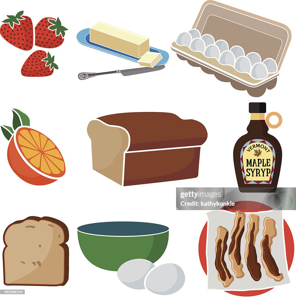 Making french toast for breakfast