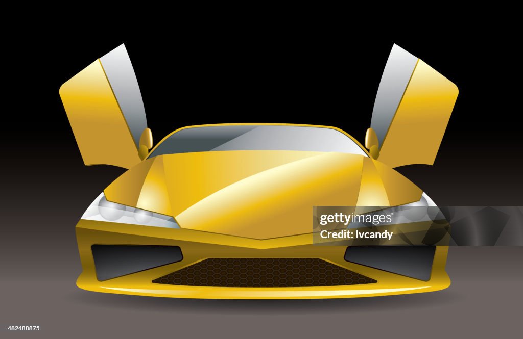 Gelbe Sportwagen