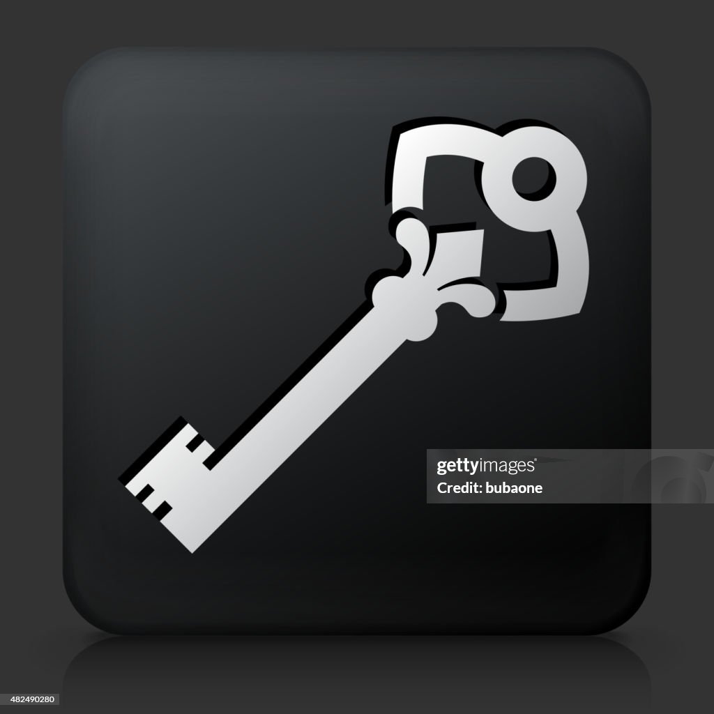 Key Button Stock Black Square Button With Old Key High-Res Vector Graphic - Getty Images