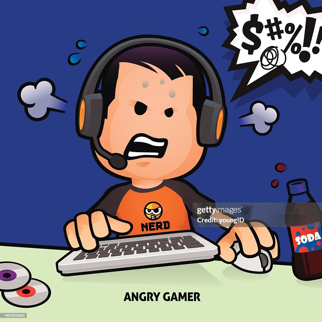 Angry Gamer Raging Angry Gamer High-Res Vector Graphic - Getty Images