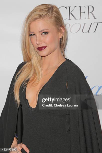 Personality Ariana Madix attends Katie Maloney's Pucker and Pout launch party at Frederic Fekkai Hair Salon on July 30, 2015 in Beverly Hills,...