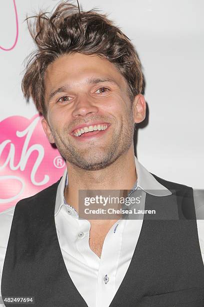 Personality Tom Schwartzl attends Katie Maloney's Pucker and Pout launch party at Frederic Fekkai Hair Salon on July 30, 2015 in Beverly Hills,...