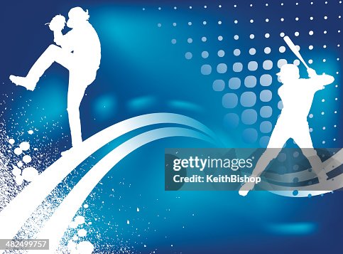 Baseball background - Pitcher, Batter Baseball background - Pitcher, Batter