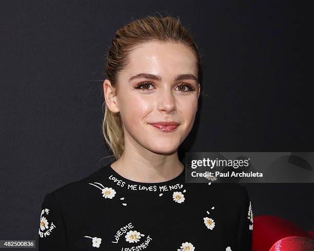 Actress Kiernan Shipka attends the premiere of "The Gift" at Regal Cinemas L.A. Live on July 30, 2015 in Los Angeles, California.