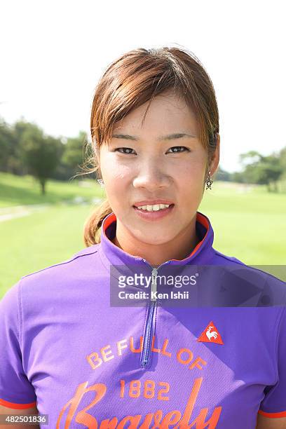 Mayu Hamada of Japan poses during a Portrait Session at the LPGA Pro Test QT at the Kodama Golf Club on July 31, 2015 in Honjo, Japan.