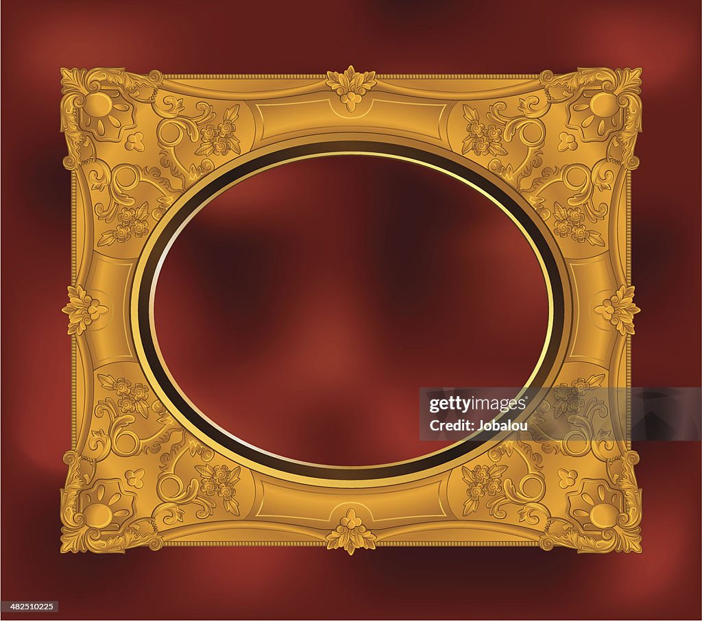 Frame In Gold Interior Round